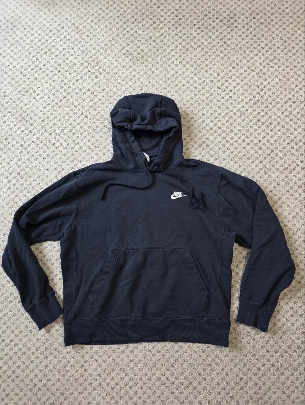 Nike Cropped Oversized Pullover Hoodie with Small Logo